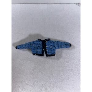 Lol Surprise Omg Doll Clothing Uptown Bb Baby Blue Black Tweed Jacket Coat